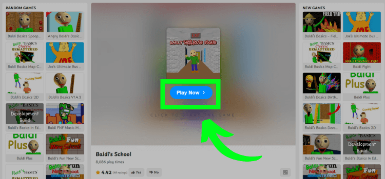 Clicking Run Game button