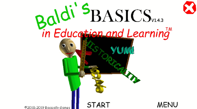 Baldi’s Basics v1.4.3 browser gameplay screenshot